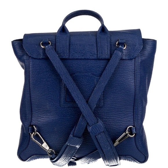 Stylish 3.1 Phillip Lim Blue Leather Pashli Backpack | Designer Backpack - Picture 4 of 6